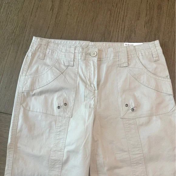 Style & Co. Capri Pants Cargo Style Size 6 Khaki NWT! - Picture 2 of 9